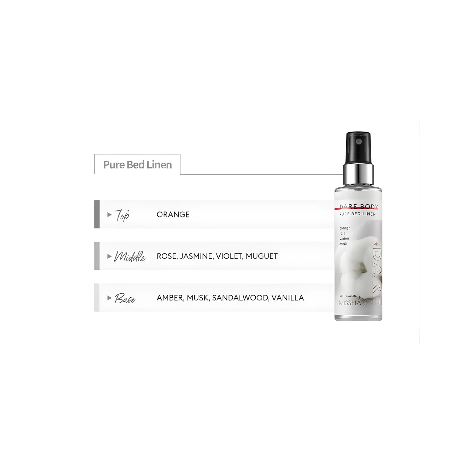 Dare Body Mist Pure Bed Linen 105ml - Image 2