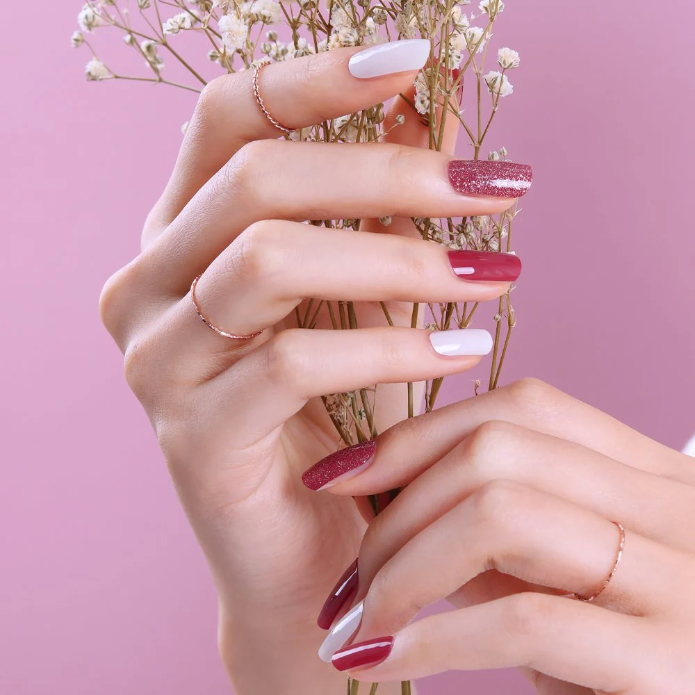 Gel Nail Strips - Carmine Rose - Image 2
