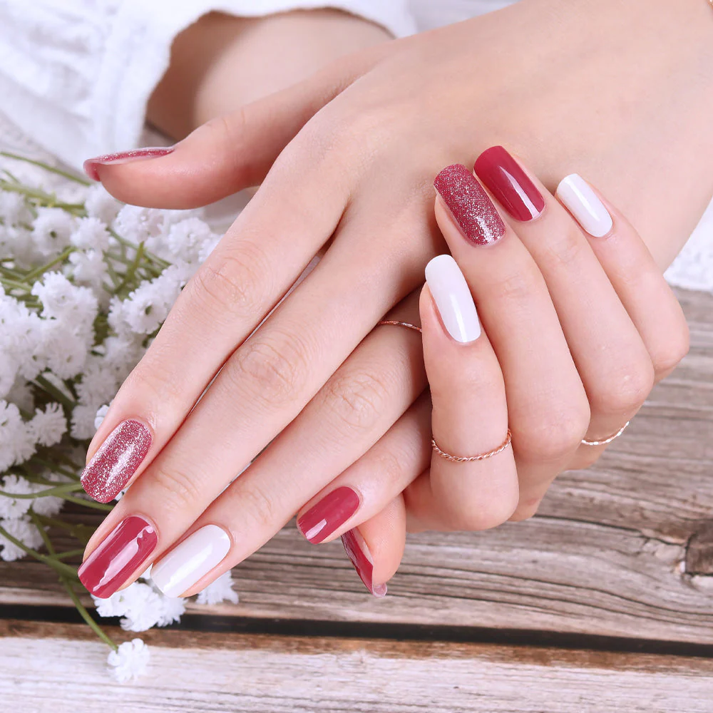 Gel Nail Strips - Carmine Rose - Image 3