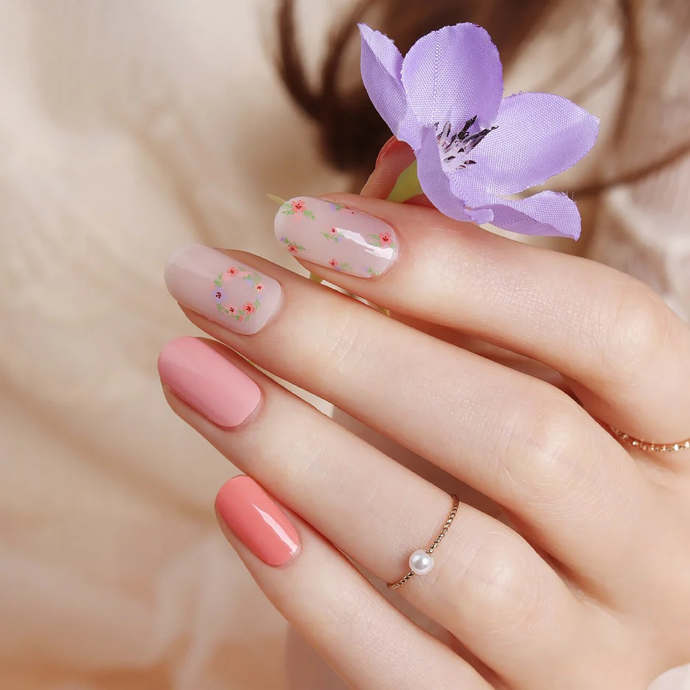 Gel Nail Strips - Floral Blusher - Image 4